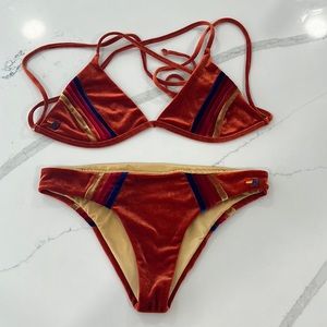 Aviator Nation velvet bikini